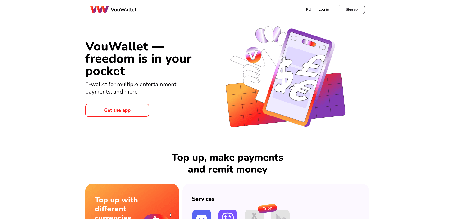Screenshot for vouwallet.io - 2