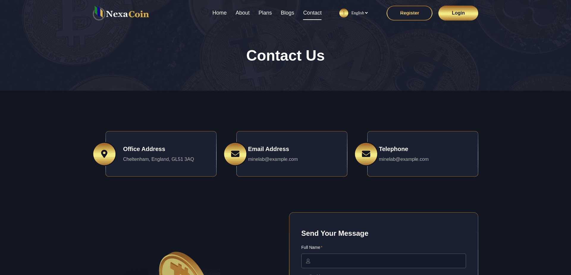 Screenshot for nexacoin.net - 1