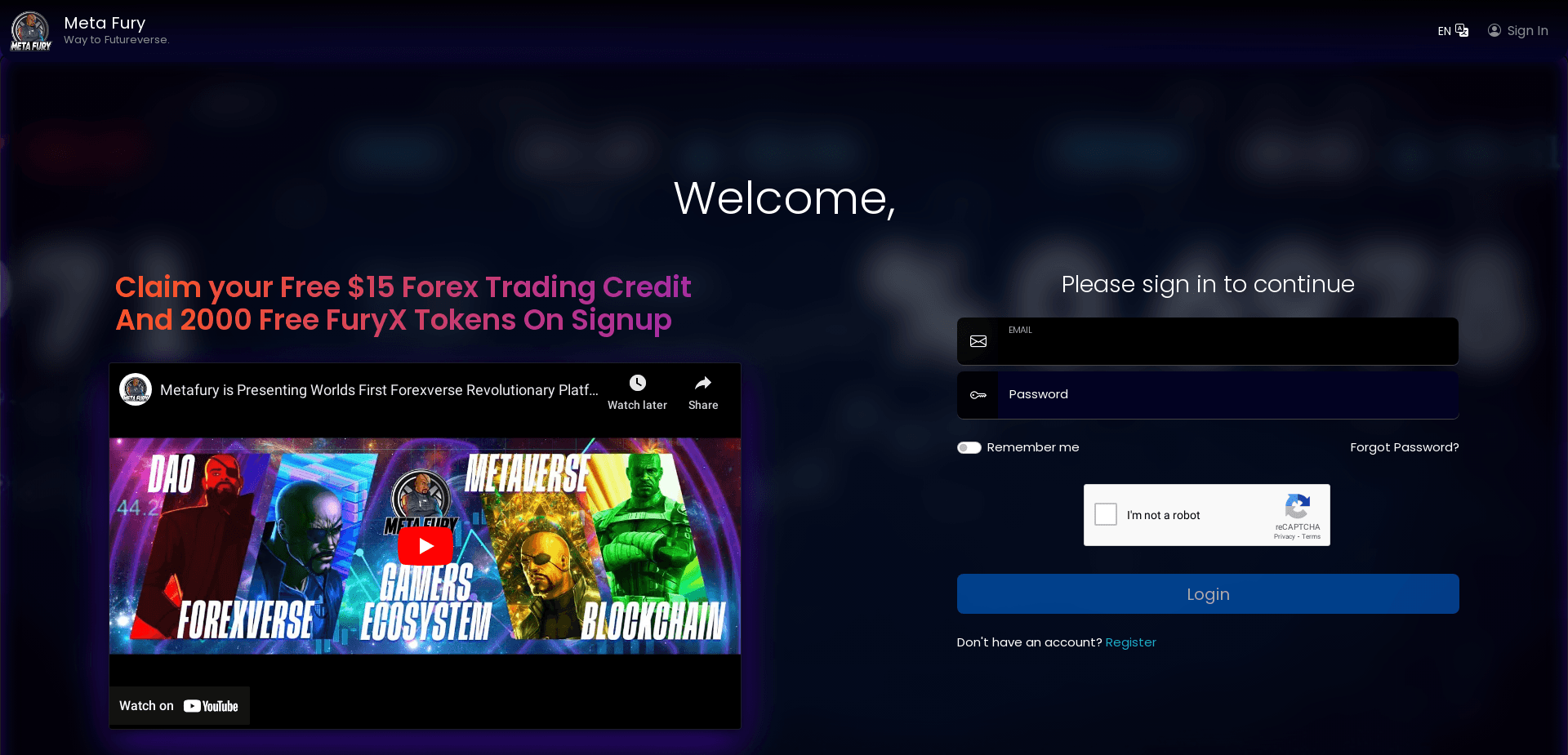 Screenshot for metafury.world - 1