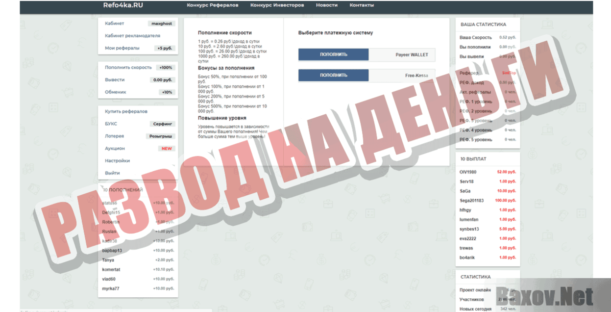 Refo4ka Развод на деньги