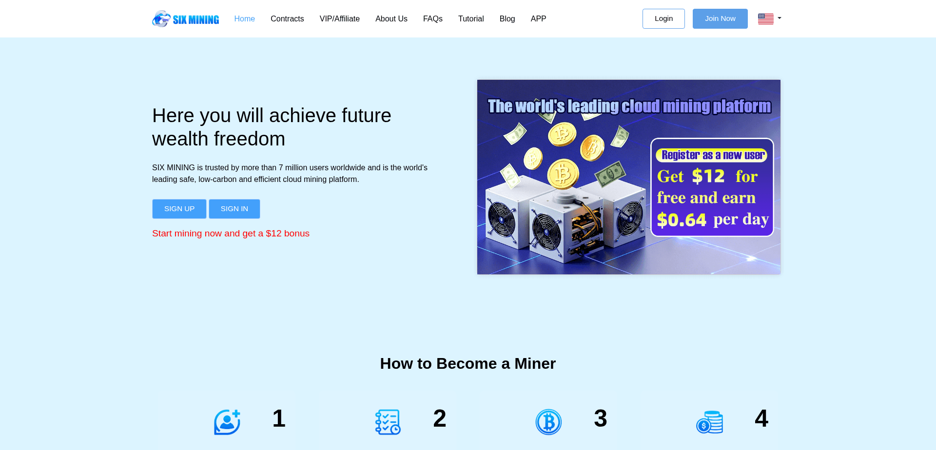 Screenshot for sixmining.com - 2