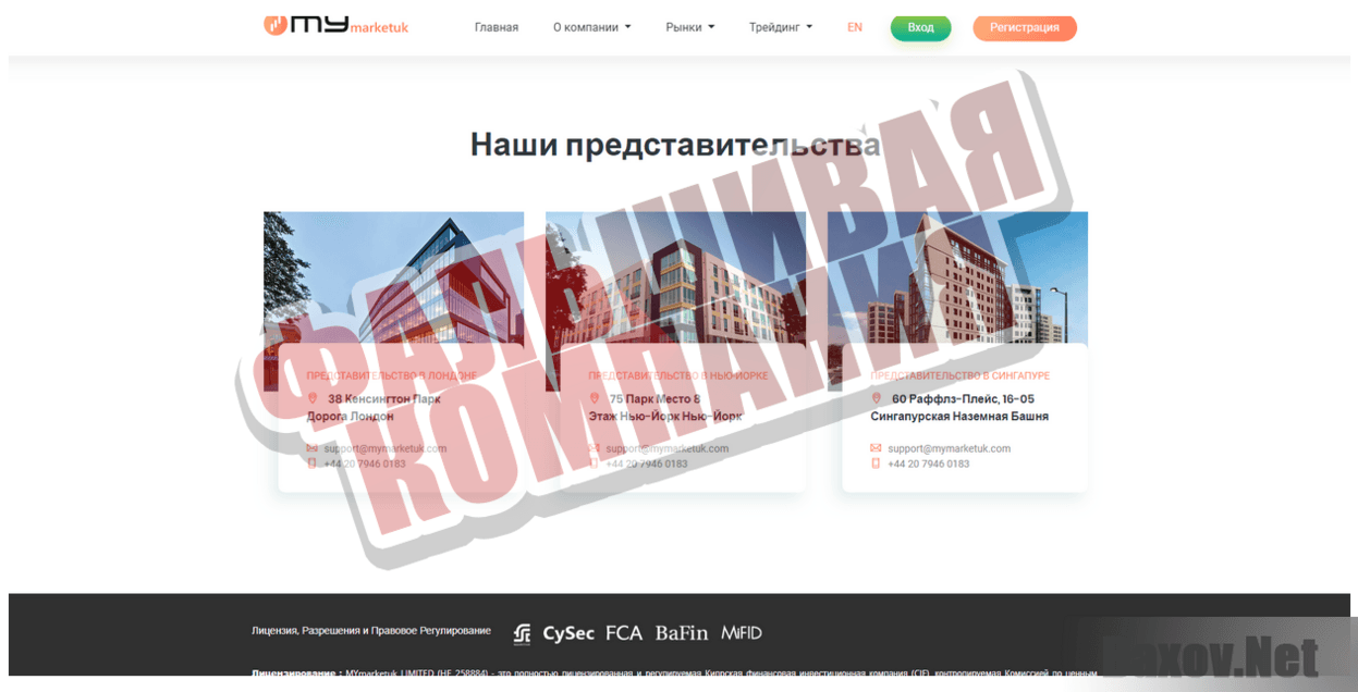 MYmarketuk Limited - Фальшивая компания