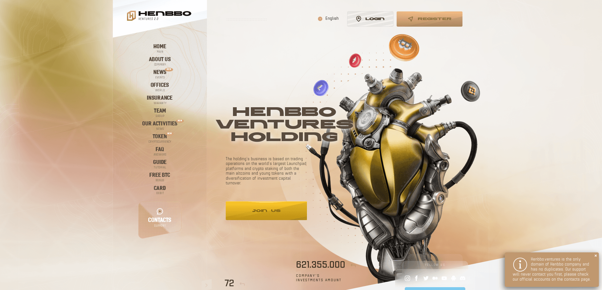 Screenshot for henbbo.ventures - 1