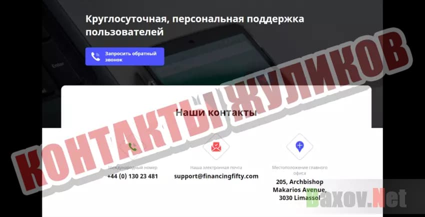 Financingfifty Контакты жуликов