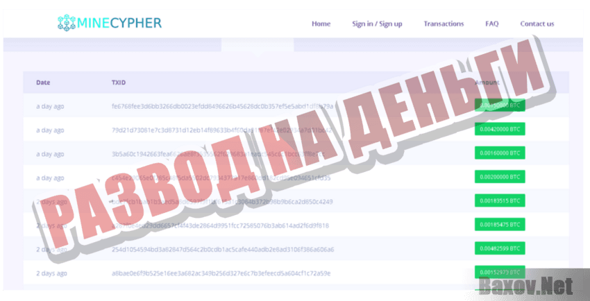 MineCypher Развод на деньги