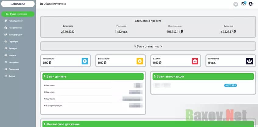 Личный кабинет лохотрона