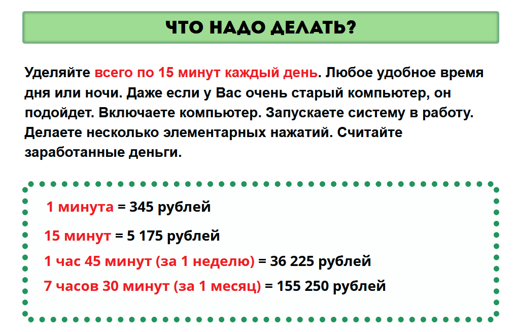 От 345 рублей за 1минуту на системе Windows