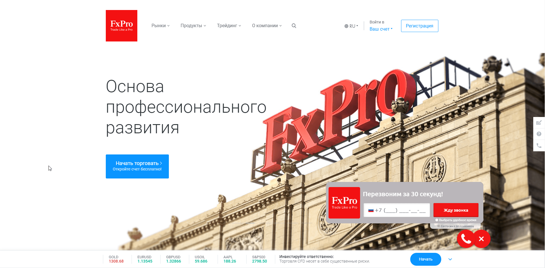 FxPro - на проверке