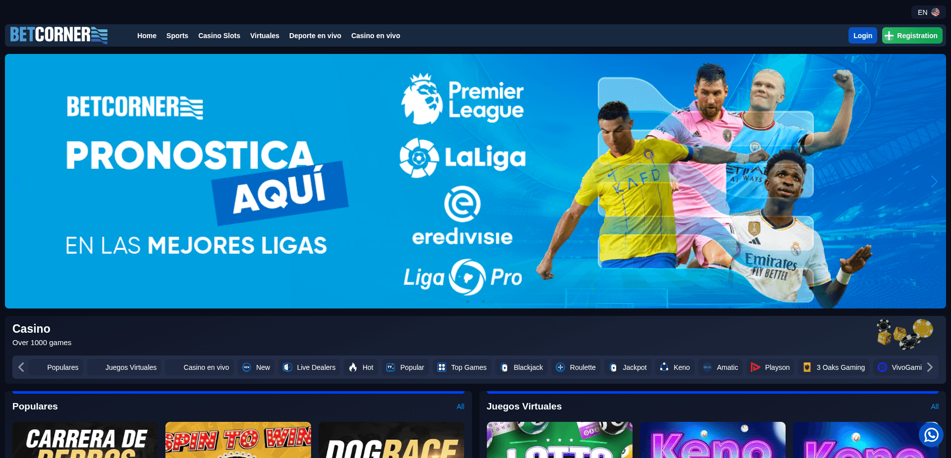 Screenshot for betcorner.bet - 0