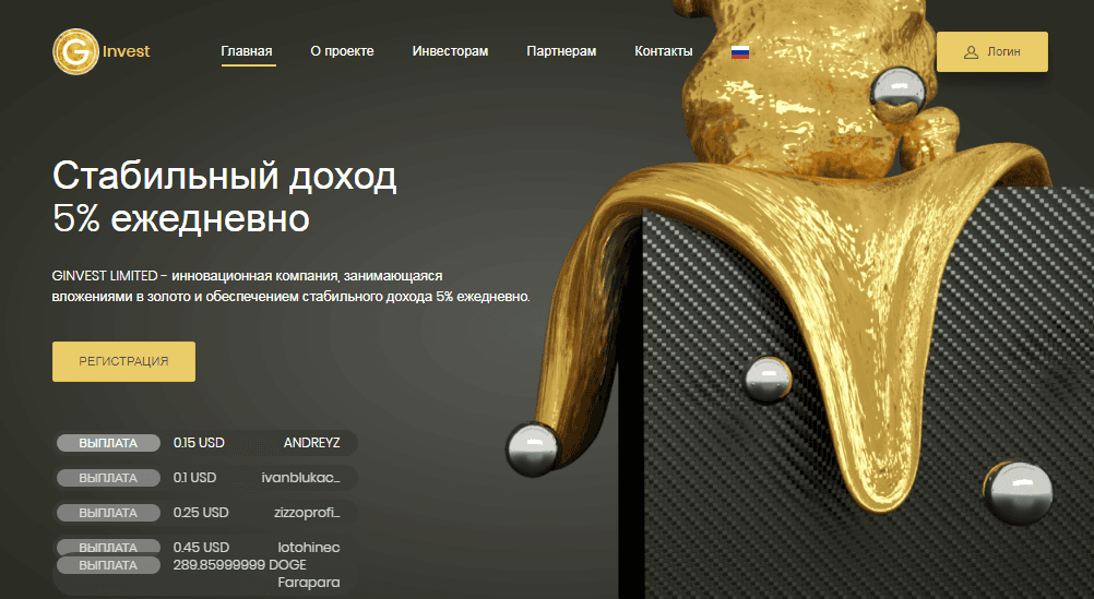 GINVEST LIMITED Хайп