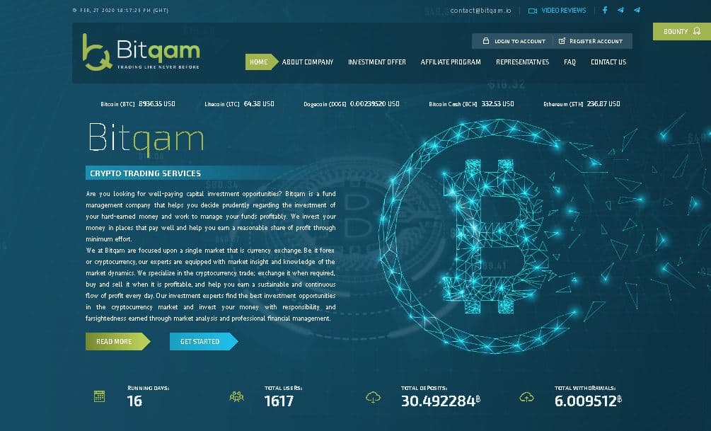 Фальшивая инвестиционная компания Bitqam 
