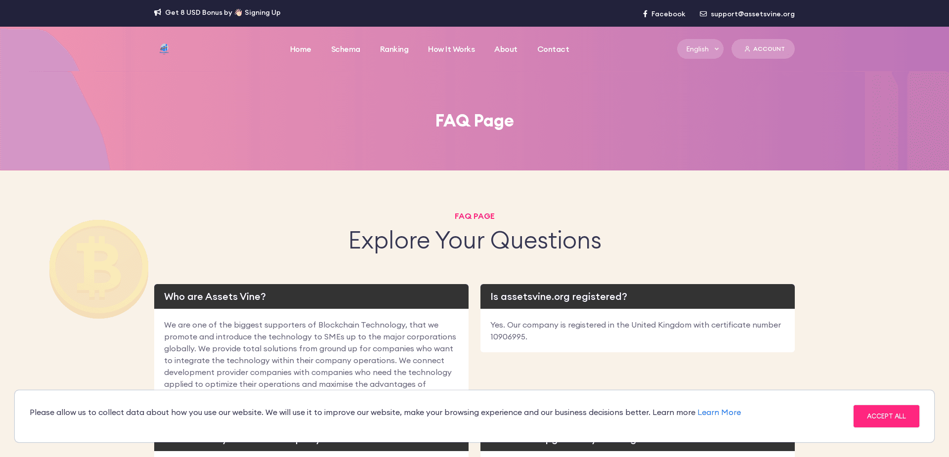 Screenshot for assetsvine.org - 5