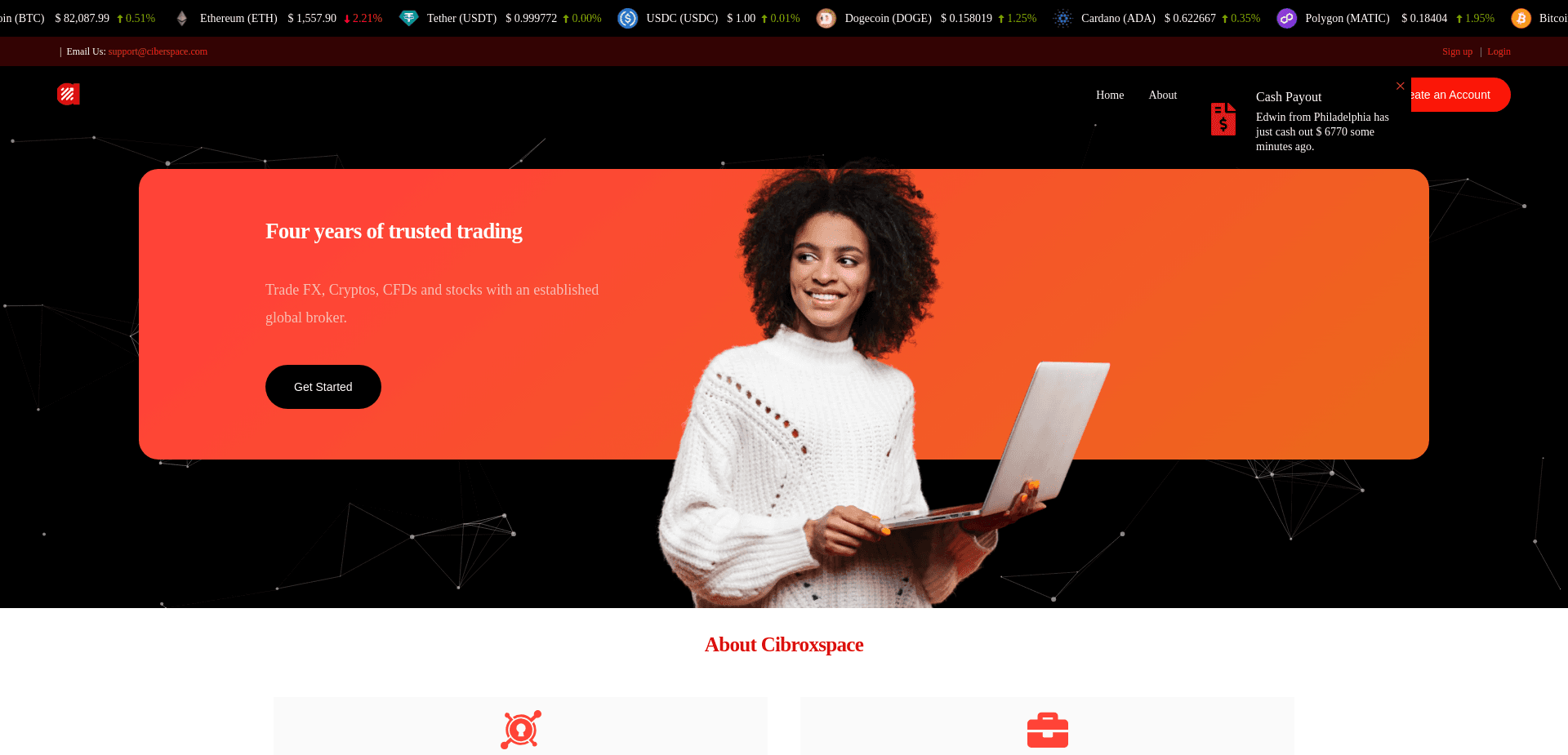 Screenshot for cibroxspace.com - 1