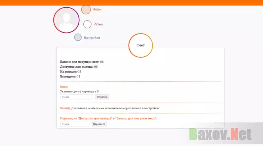 Личный кабинет хайпа