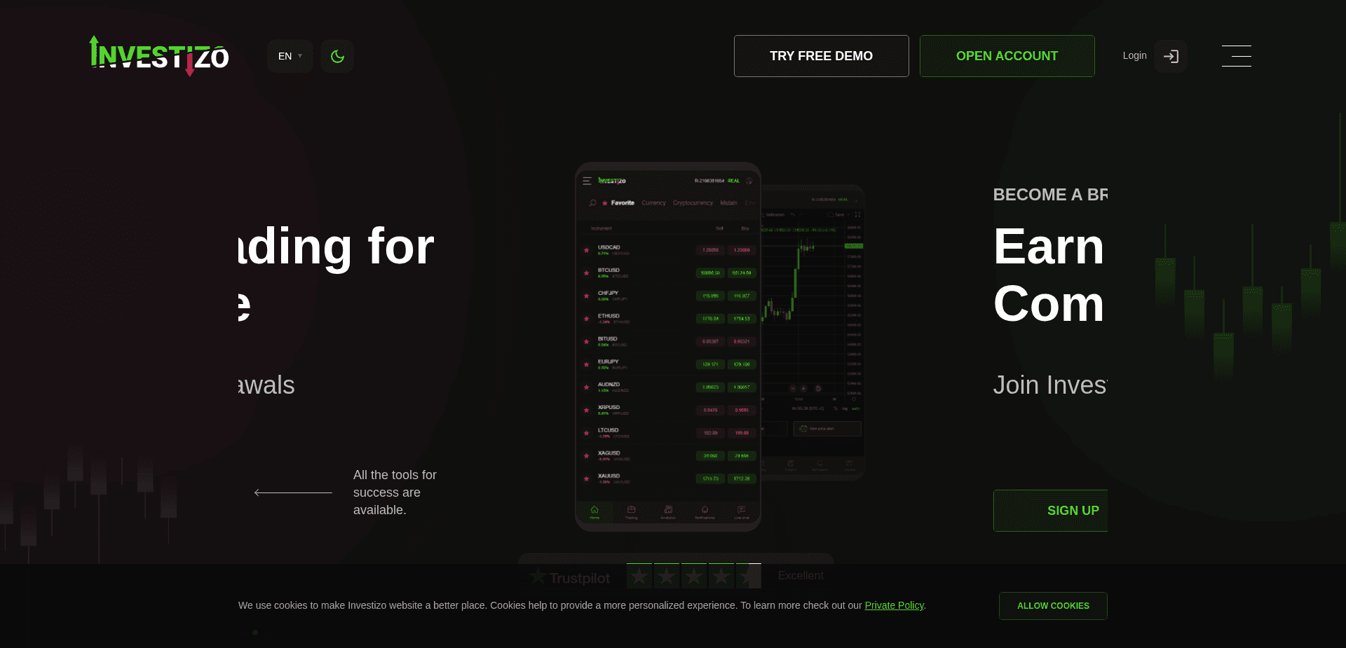 Screenshot for investizo.com - 1