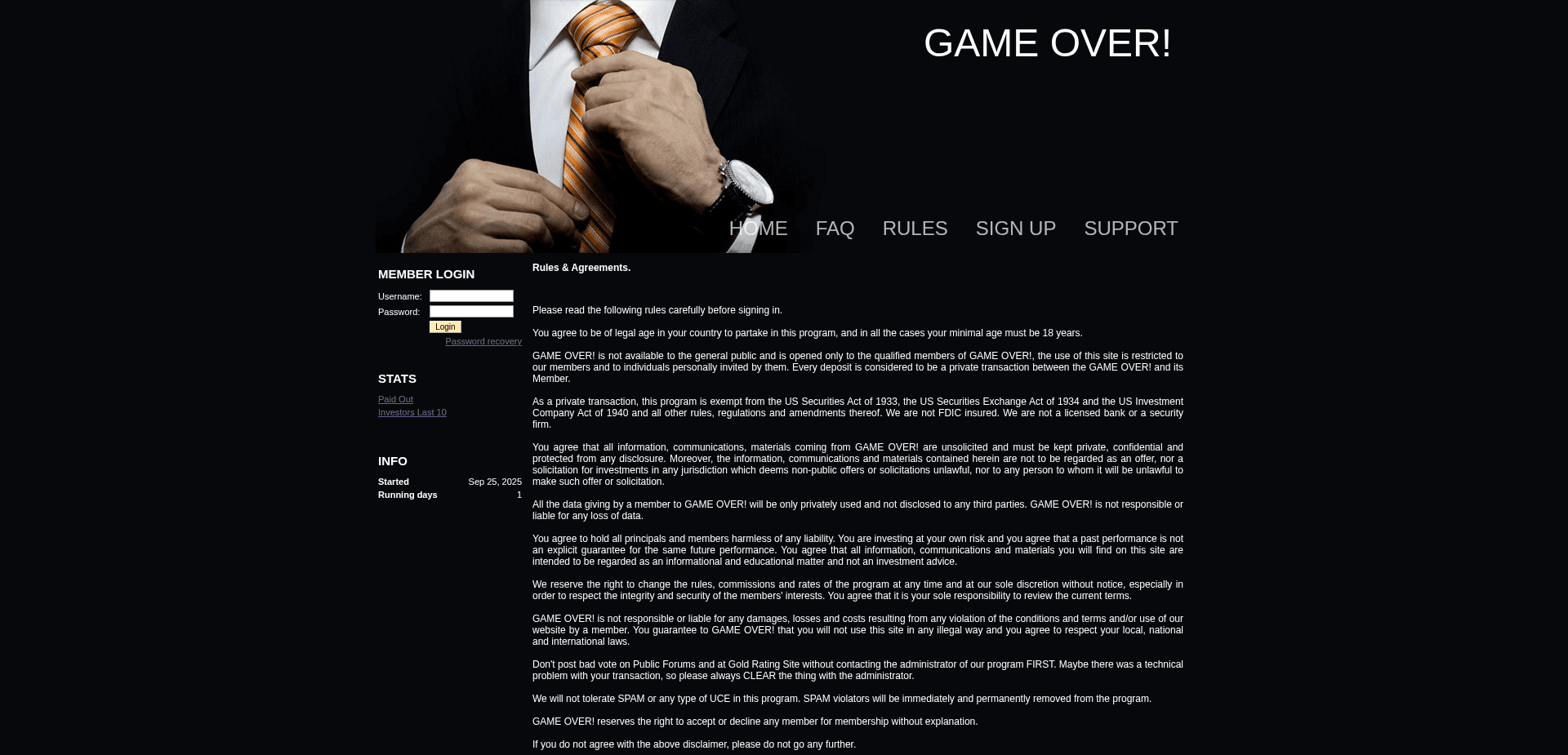 Screenshot for gameover4you.com - 1
