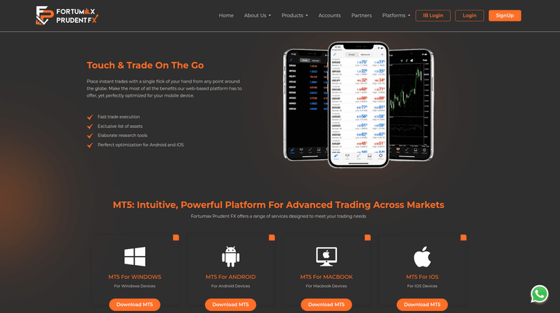 Fortumax Prudent Fx - платформа