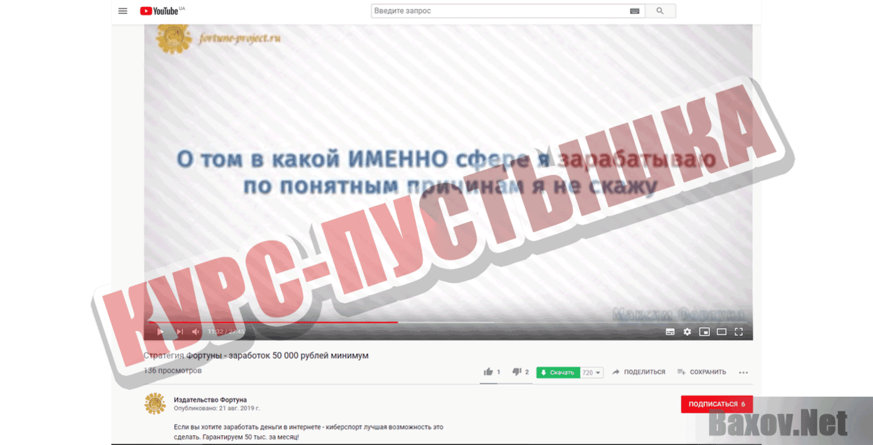 Стратегия Фортуны Курс-Пустышка