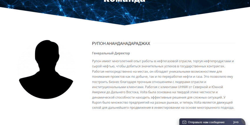 липовые данные о команде проекта