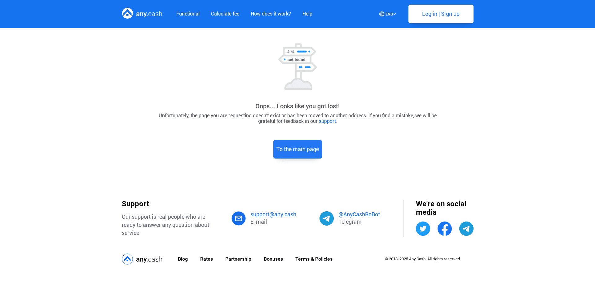 Screenshot for any.cash - 2