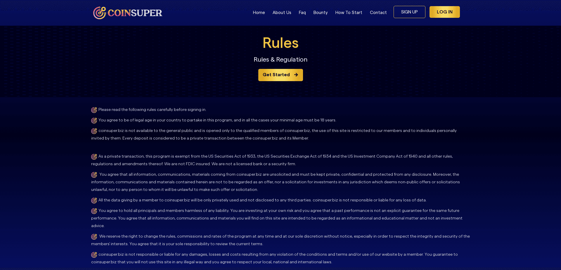 Screenshot for coinsuper.biz - 3