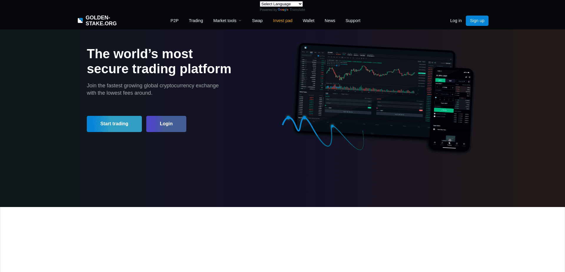 Screenshot for golden-stake.org - 1