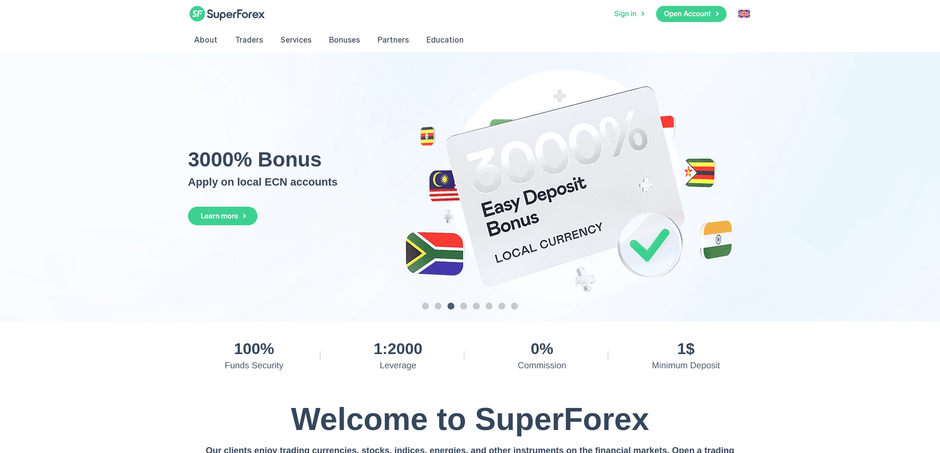 Screenshot for superforex.com - 1