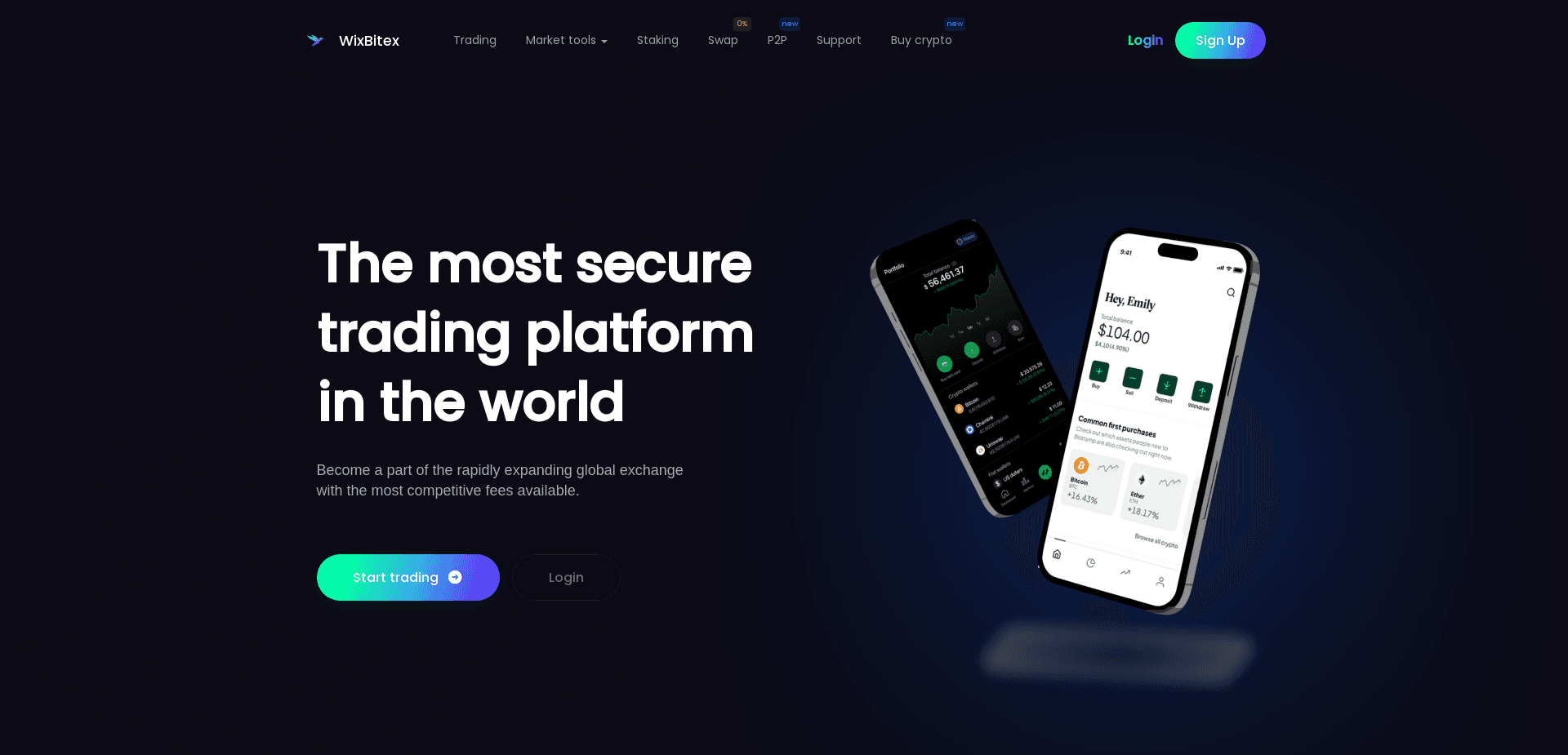 Screenshot for wixbitex.com - 1