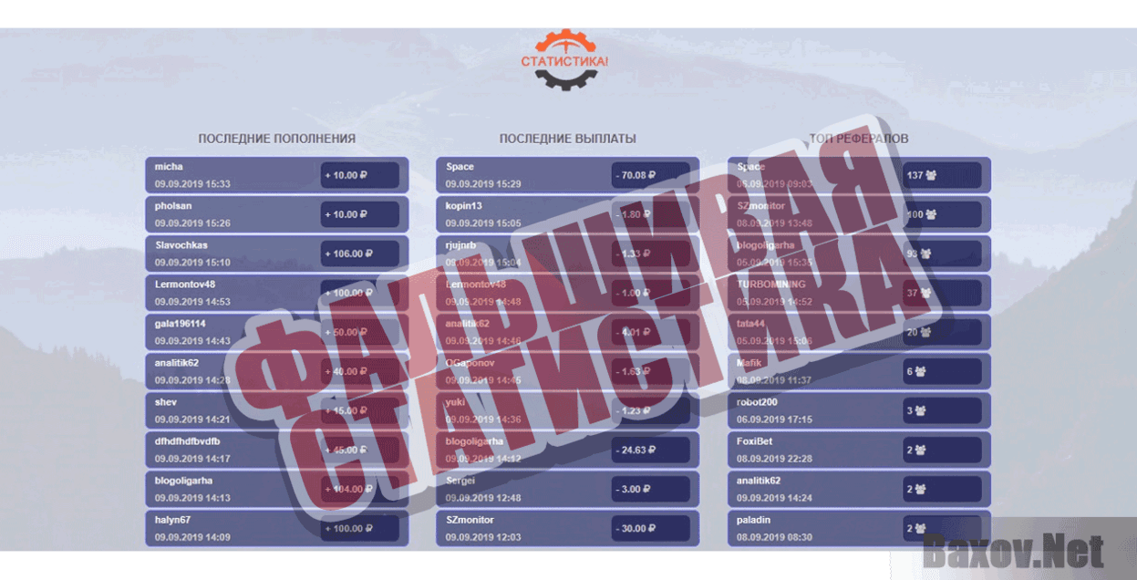 TURBO MINING Фальшивая статистика
