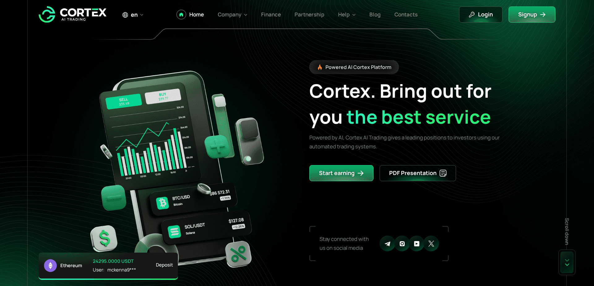Screenshot for cortextrade.io - 1