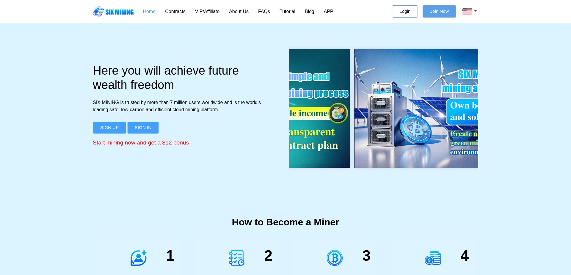 Screenshot for sixmining.com - 1