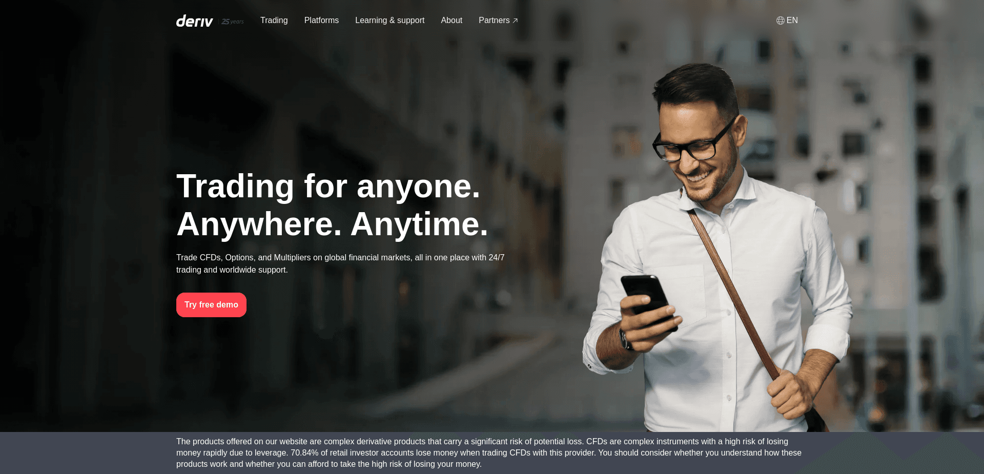 Screenshot for binary.com - 0