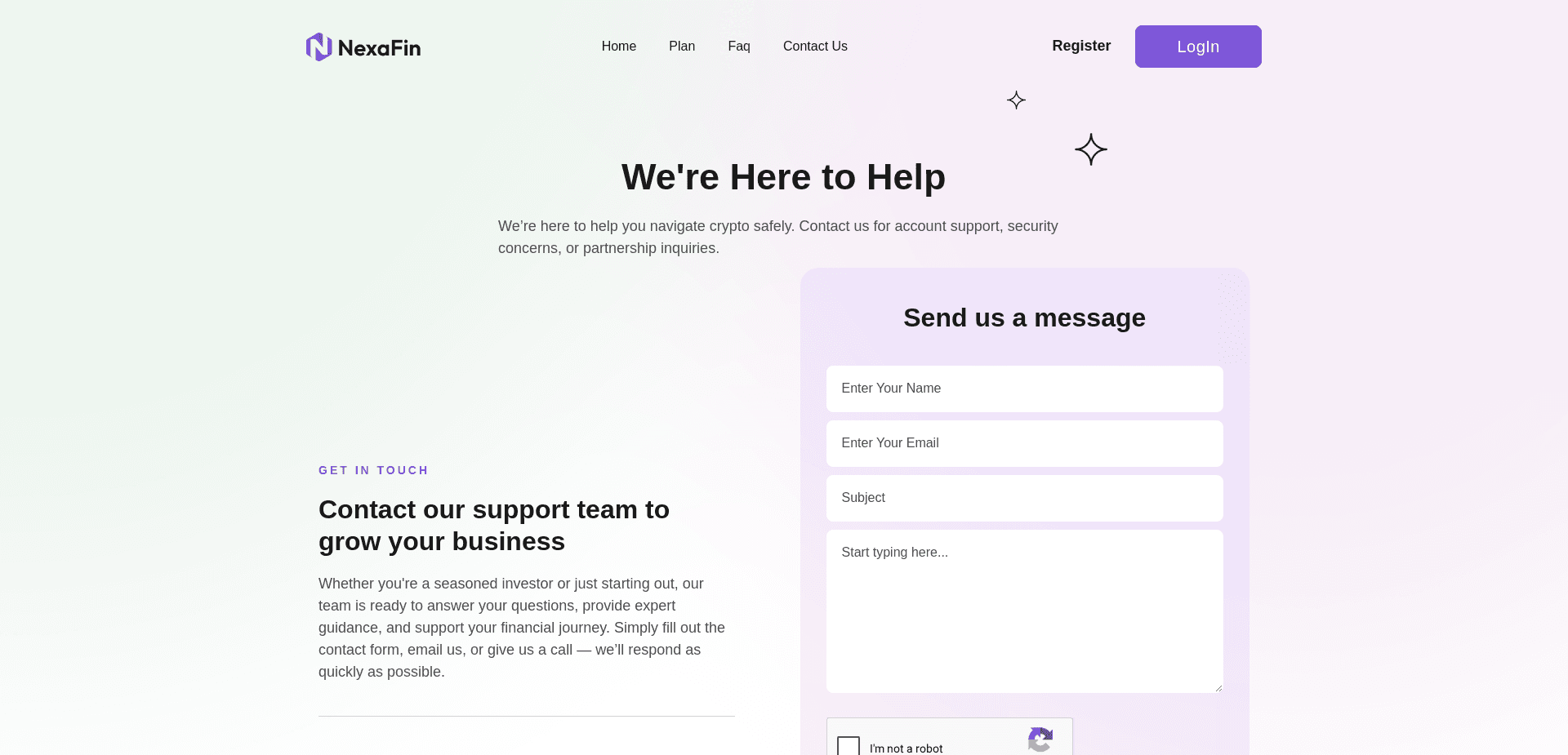 Screenshot for nexafin.biz - 2