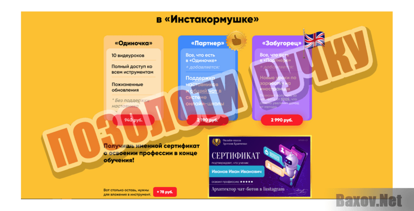 Инстакормушка Позолоти ручку