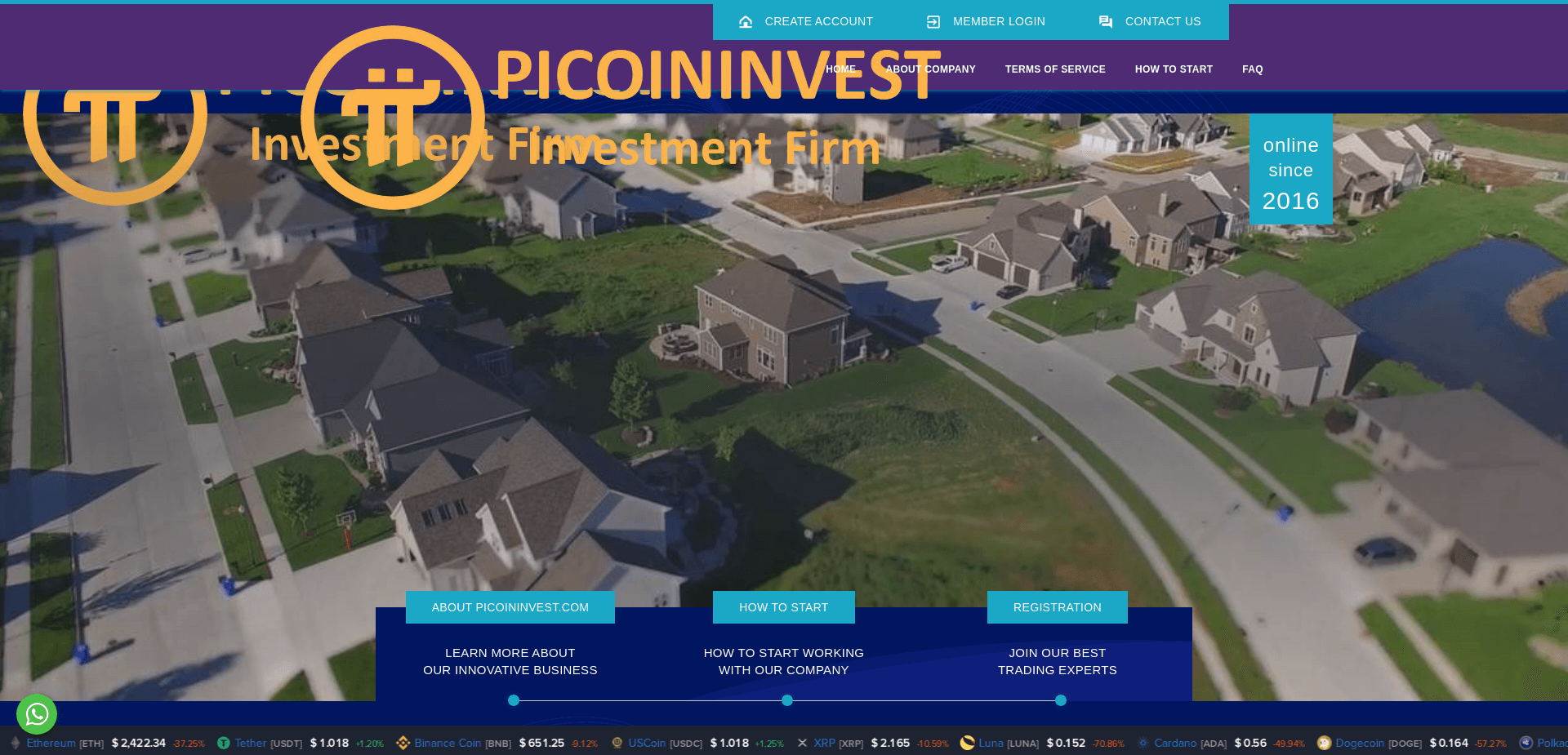 Screenshot for picoininvest.com - 2