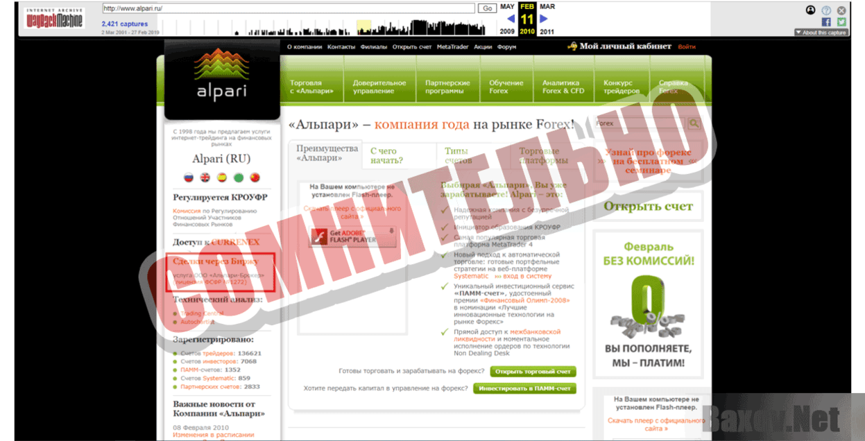 Alpari Сомнительно