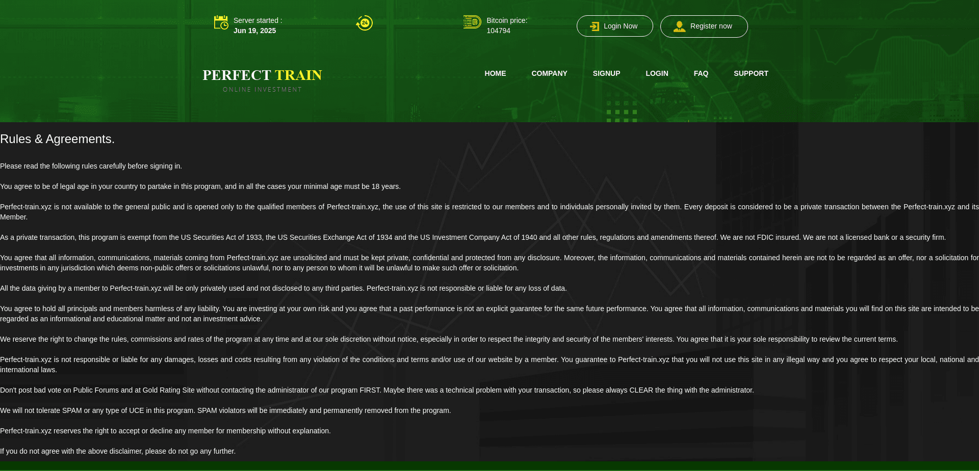 Screenshot for perfect-train.xyz - 0