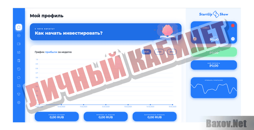 Startupshow Личный кабинет