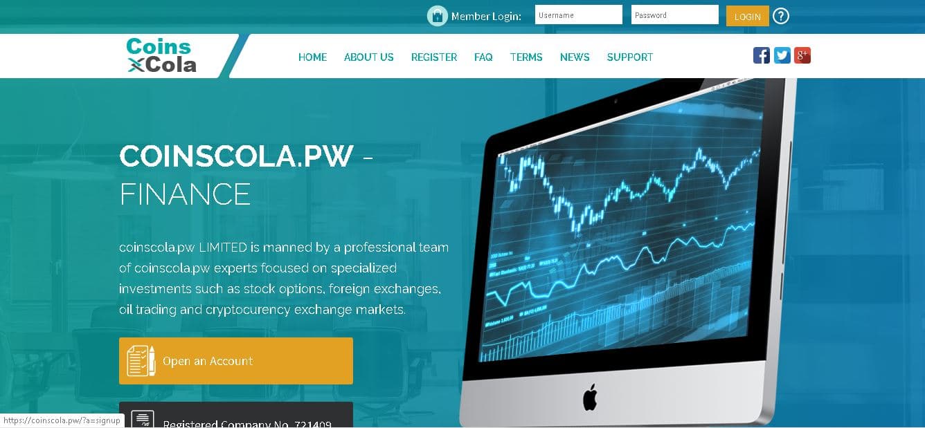 Фальшивые инвестиции с Coins Cola - Лохотрон