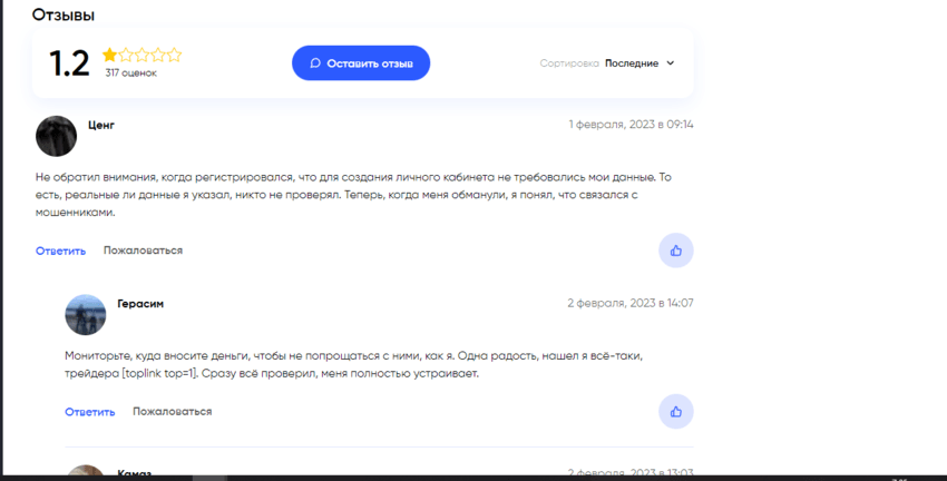 отзывы о липовом брокере 