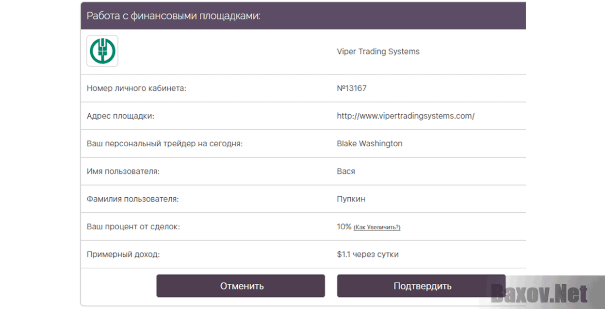 At.PRTO Условия сделки