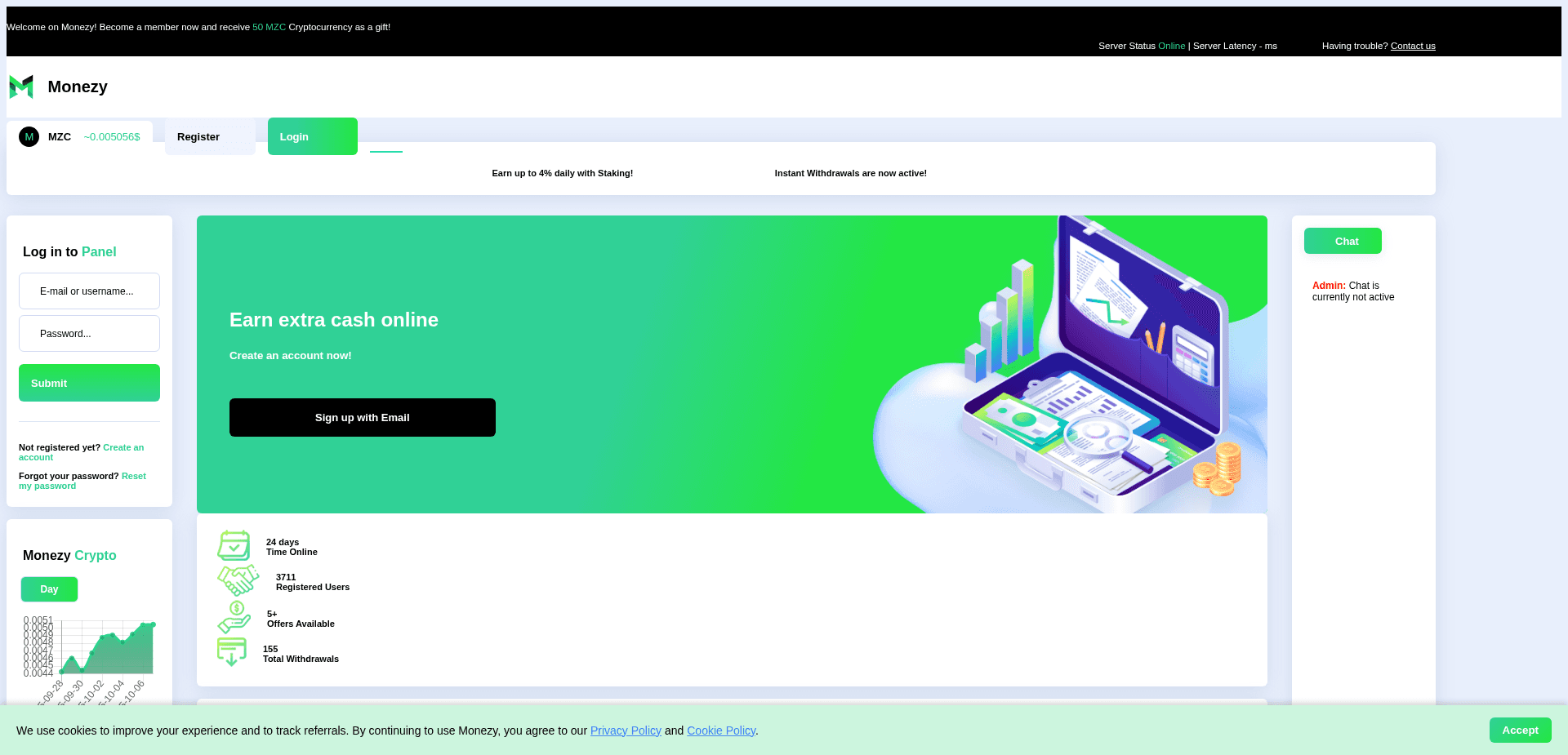Screenshot for monezy.io - 1
