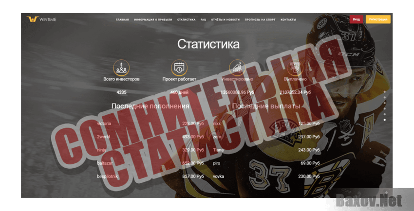 WinTime Сомнительная статистика