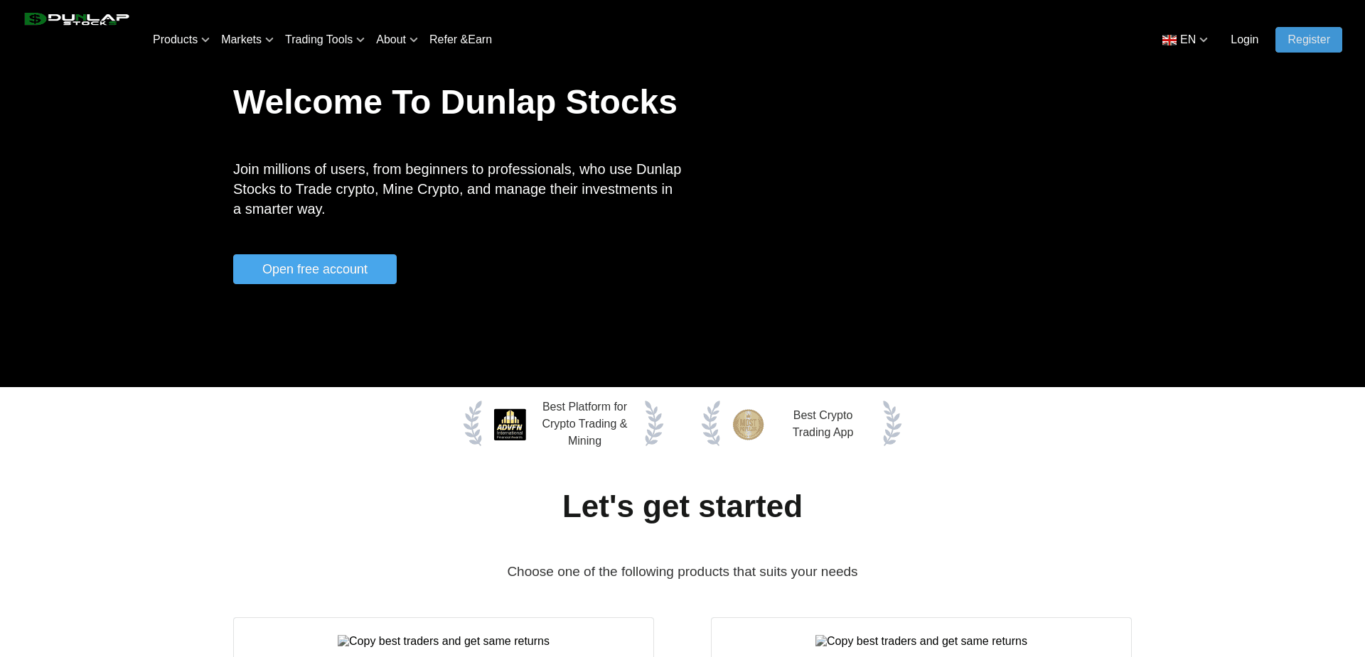 Screenshot for dunlapstock.com - 1