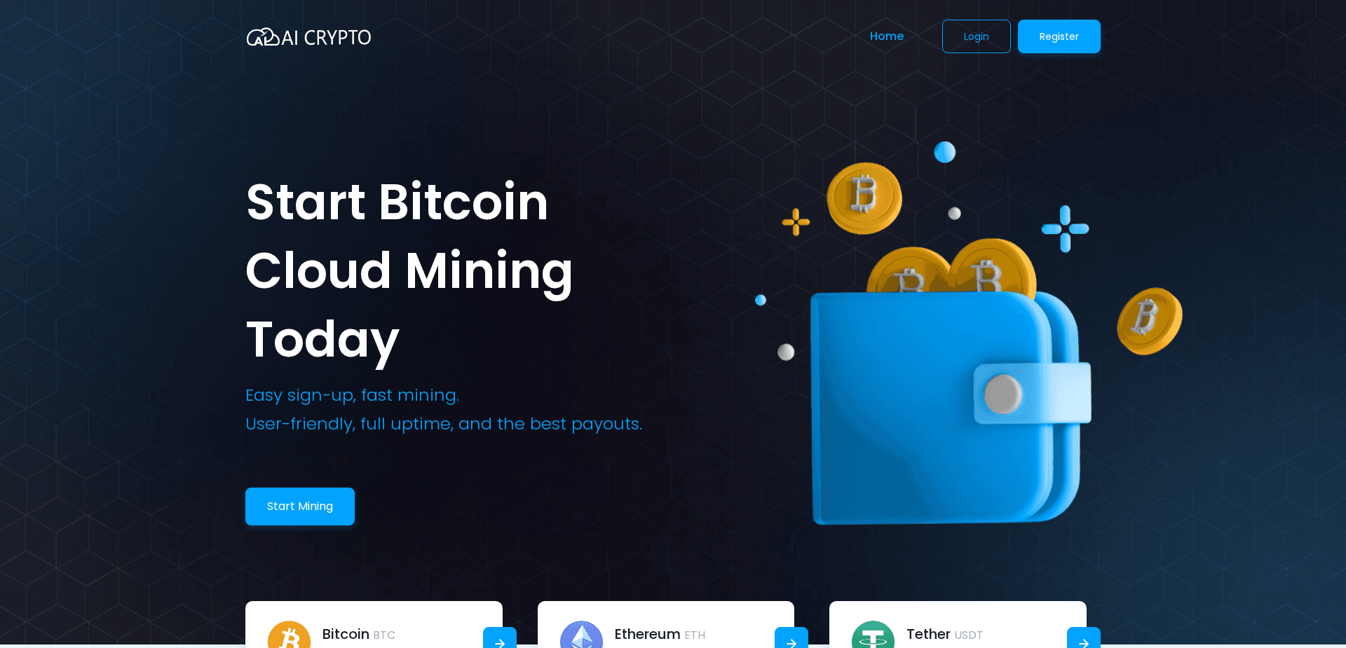 Screenshot for aiminers.vip - 1