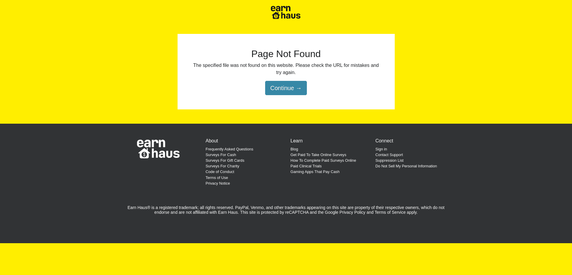 Screenshot for earnhaus.com - 2