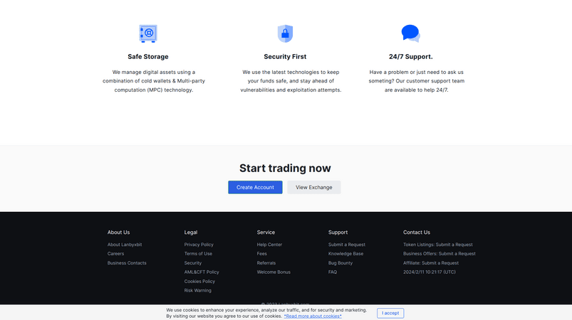 LANBYXBIT - создание аккаунта