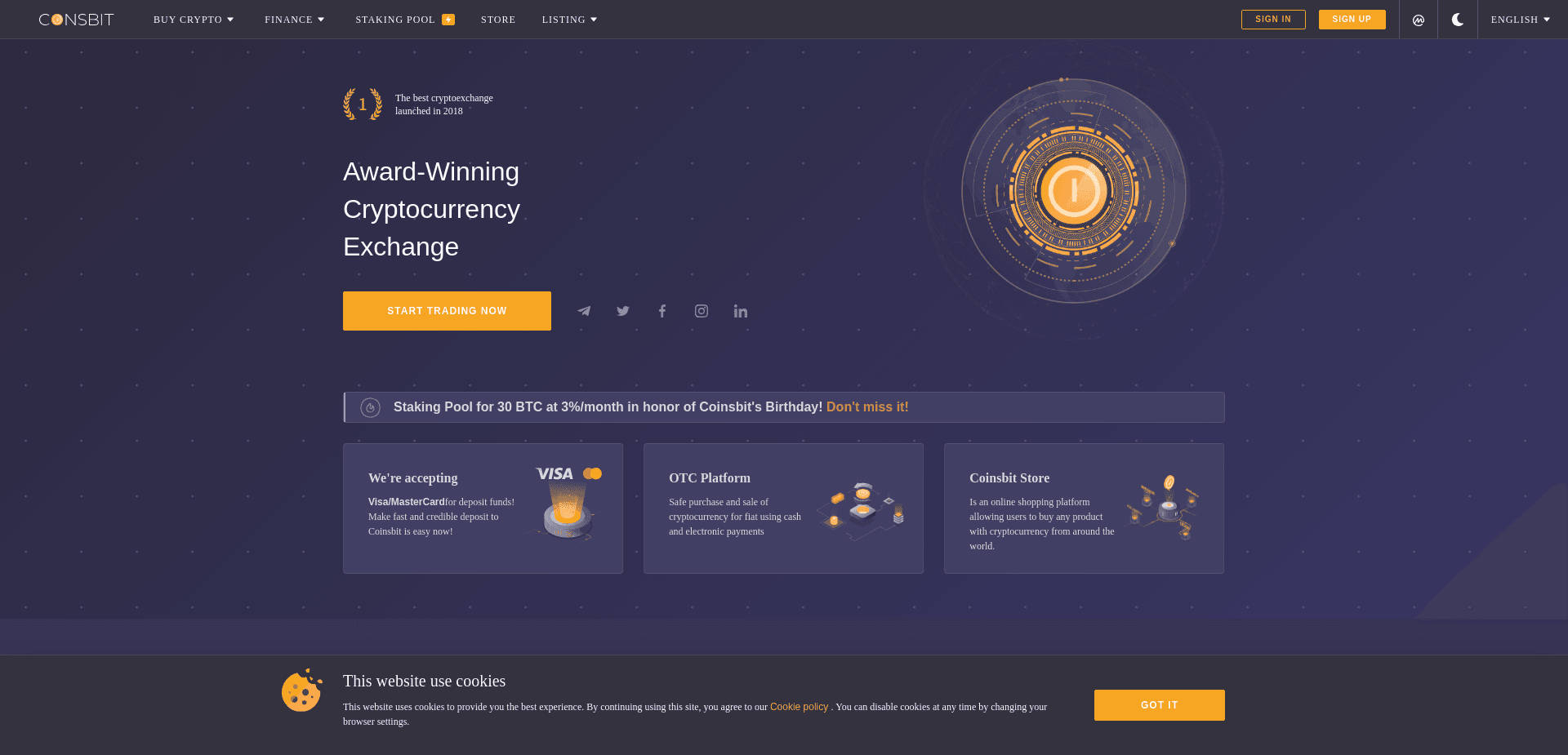 Screenshot for coinsbit.io - 0