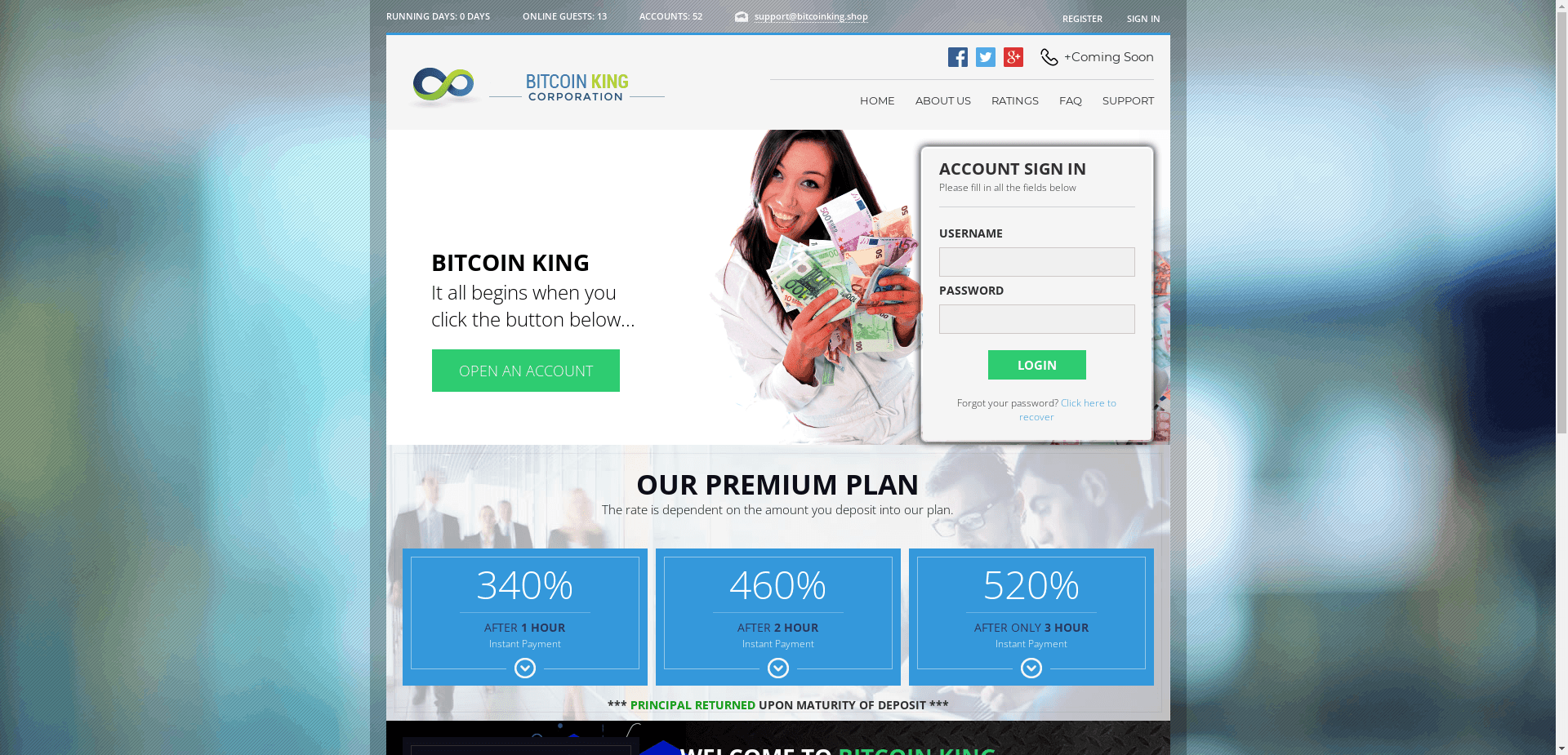 Bitcoin King Limited отзывы и обзор. Развод, лохотрон или правда. Только честные и правдивые отзывы на Baxov.Net