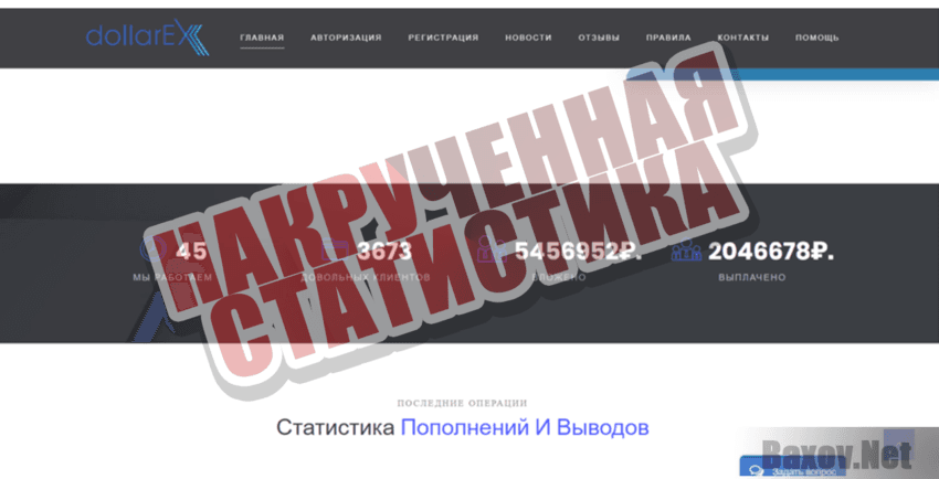 DollarEX - Накрученная статистика